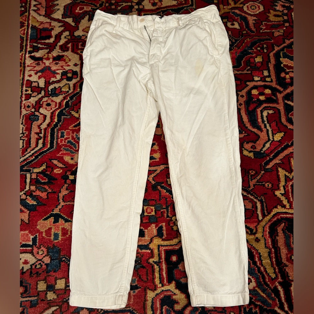 Men’s Zara Cream Corduroy Pants Classic Fit